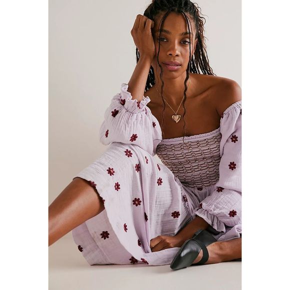 Free People Dahlia Embroidered Maxi Dress - Picture 4 of 7